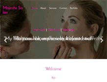 Tablet Screenshot of majestixsalon.com